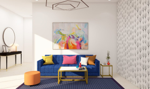  How can choosing a slightly darker shade for lower wall panels help hide scuffs in busy households